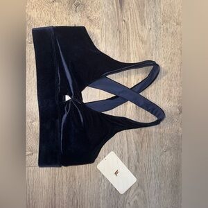 FABLETICS NEW Oasis Twist VELOUR Royal Blue Sports Bra Small